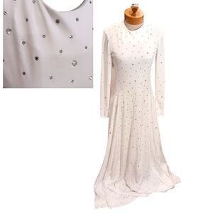 Rare VINTAGE XS/S Feliz Arbeo Carrie Couture Womens Formal Dress White New Years